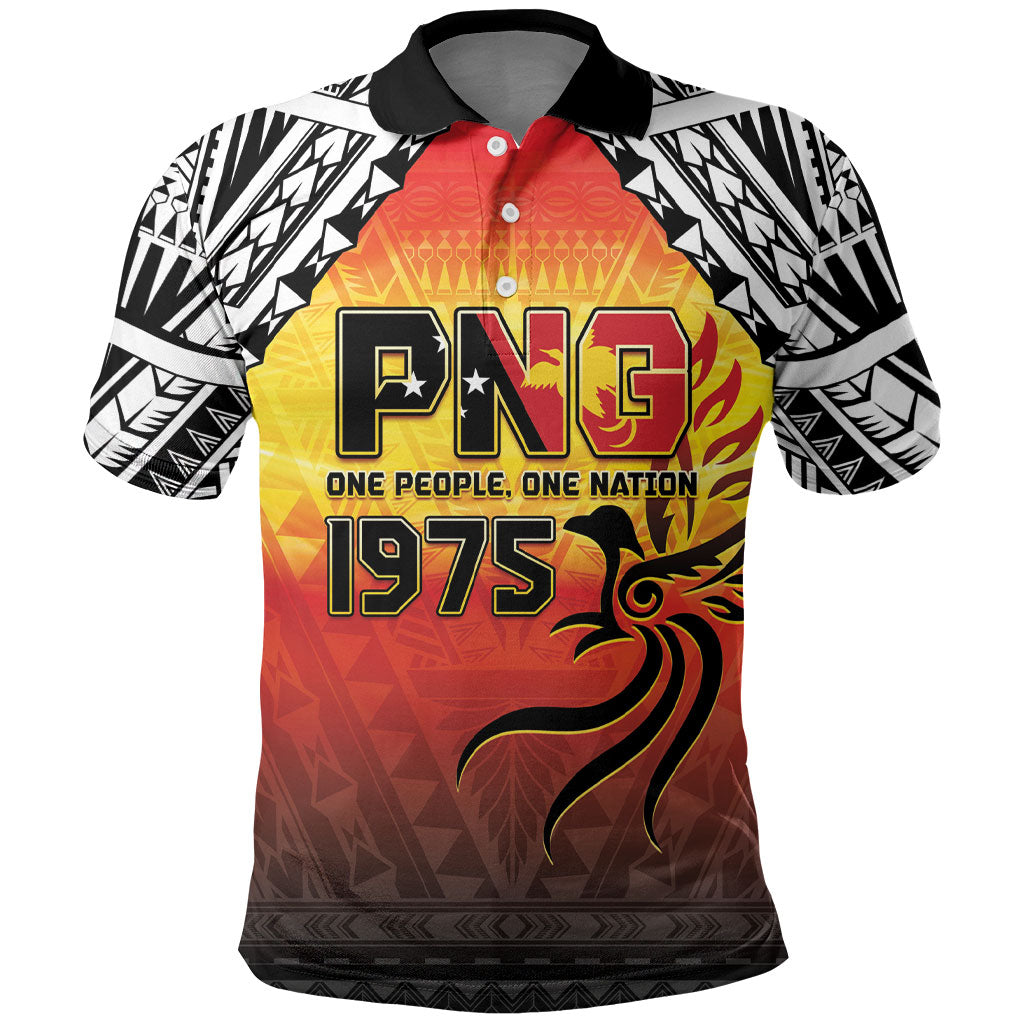 Papua New Guinea 50th Independence Day Polo Shirt One People One Nation One PNG LT05 Yellow - Polynesian Pride