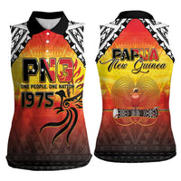 Papua New Guinea 49th Independence Day Women Sleeveless Polo Shirt One People One Nation One PNG