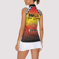 Papua New Guinea 49th Independence Day Women Sleeveless Polo Shirt One People One Nation One PNG