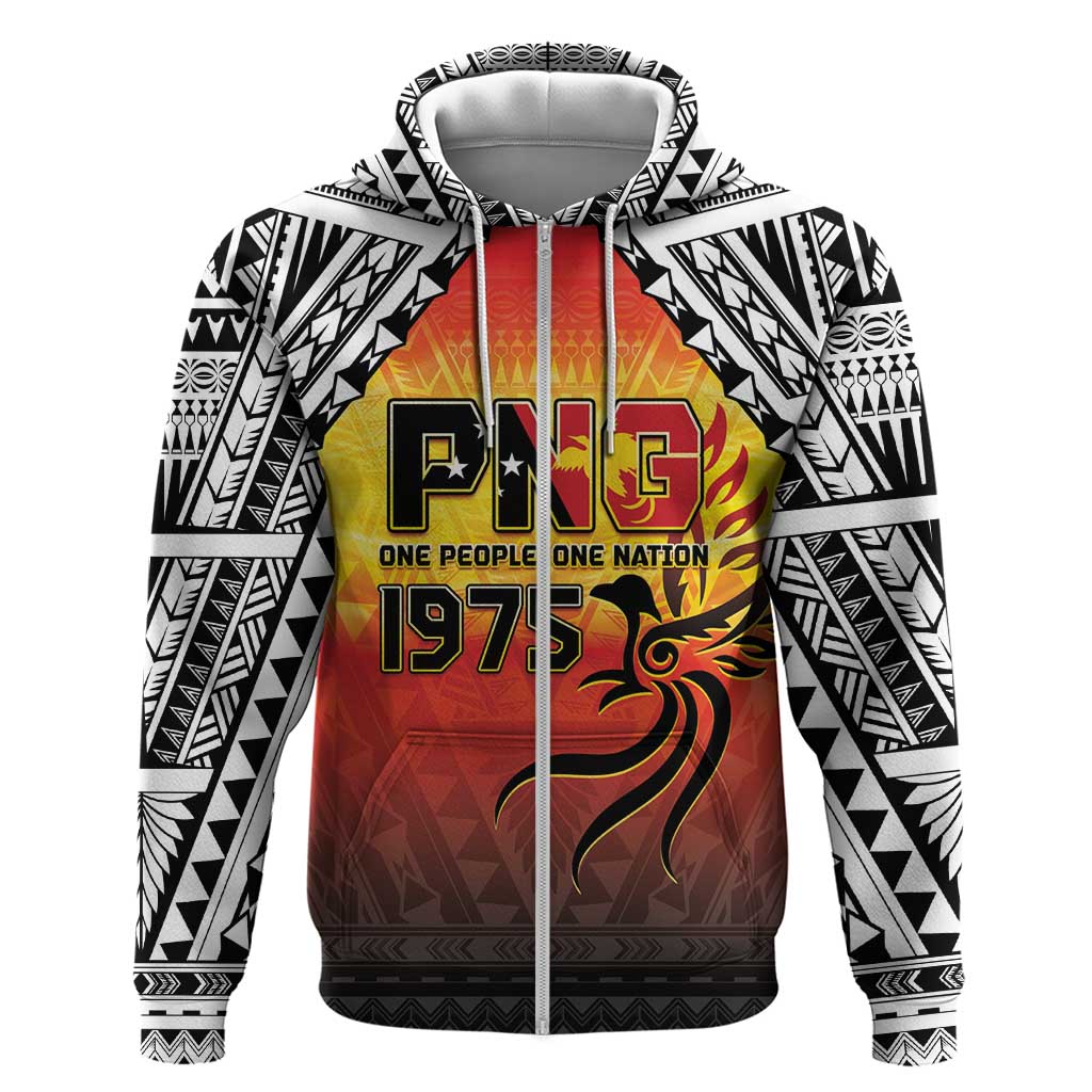 Papua New Guinea 49th Independence Day Zip Hoodie One People One Nation One PNG