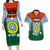 Vanuatu Penama Province Couples Matching Long Sleeve Bodycon Dress and Hawaiian Shirt Vanuatuan Coat Of Arms Polynesian Pattern LT05 Green - Polynesian Pride