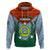 Vanuatu Penama Province Hoodie Vanuatuan Coat Of Arms Polynesian Pattern LT05 Green - Polynesian Pride