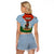 Vanuatu Penama Province Raglan Cropped T Shirt Vanuatuan Coat Of Arms Polynesian Pattern LT05 - Polynesian Pride