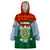 Vanuatu Penama Province Wearable Blanket Hoodie Vanuatuan Coat Of Arms Polynesian Pattern LT05 One Size Green - Polynesian Pride