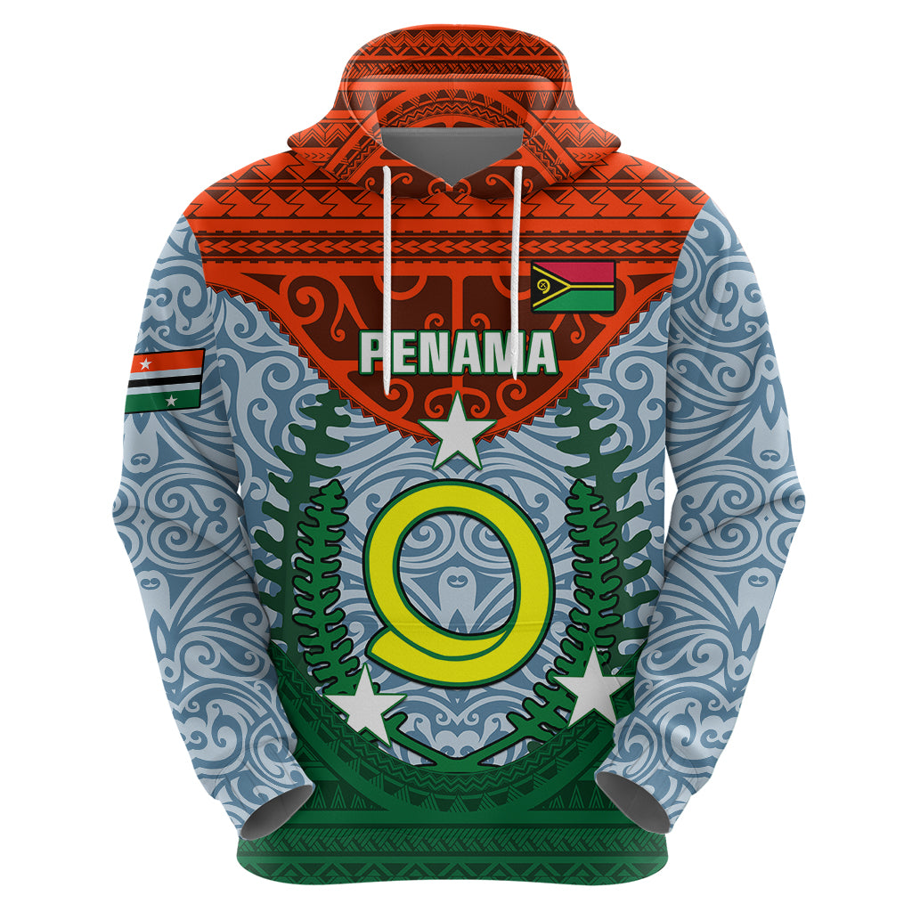 Personalized Vanuatu Penama Province Hoodie Vanuatuan Coat Of Arms Polynesian Pattern LT05 - Polynesian Pride