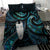 New Zealand Aotearoa Bedding Set Maori Tane Te Waiora Paua Shell Glitter Turquoise