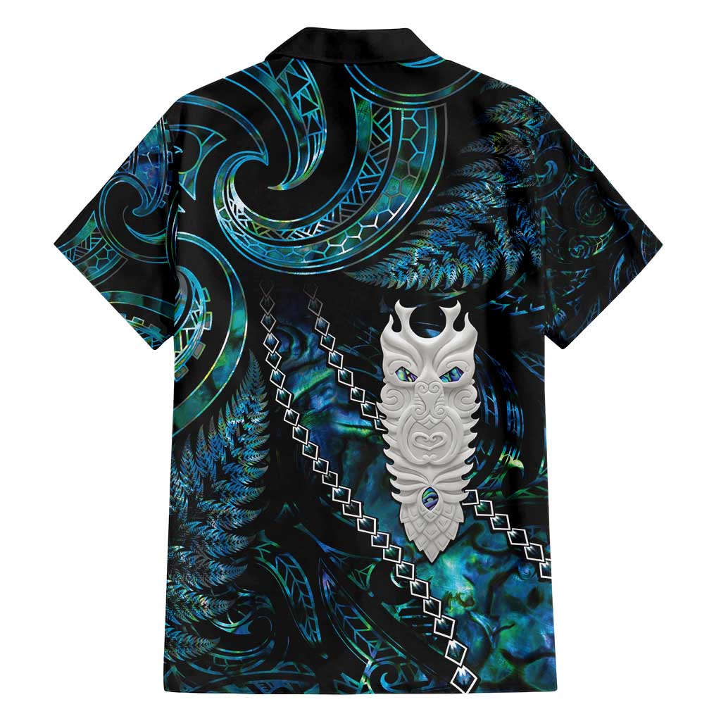 New Zealand Aotearoa Family Matching Long Sleeve Bodycon Dress and Hawaiian Shirt Maori Tane Te Waiora Paua Shell Glitter Turquoise LT05 - Polynesian Pride