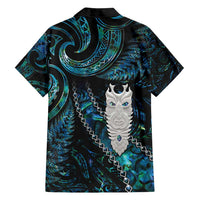 New Zealand Aotearoa Family Matching Long Sleeve Bodycon Dress and Hawaiian Shirt Maori Tane Te Waiora Paua Shell Glitter Turquoise LT05 - Polynesian Pride