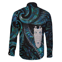 New Zealand Aotearoa Family Matching Long Sleeve Bodycon Dress and Hawaiian Shirt Maori Tane Te Waiora Paua Shell Glitter Turquoise LT05 - Polynesian Pride