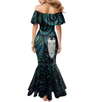 New Zealand Aotearoa Mermaid Dress Maori Tane Te Waiora Paua Shell Glitter Turquoise LT05 - Polynesian Pride