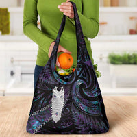 New Zealand Aotearoa Grocery Bag Maori Tane Te Waiora Paua Shell Glitter Purple