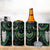 New Zealand Aotearoa 4 in 1 Can Cooler Tumbler Maori Tane Te Waiora Paua Shell Glitter Green