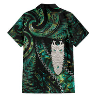 New Zealand Aotearoa Family Matching Long Sleeve Bodycon Dress and Hawaiian Shirt Maori Tane Te Waiora Paua Shell Glitter Green LT05 - Polynesian Pride
