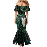 New Zealand Aotearoa Mermaid Dress Maori Tane Te Waiora Paua Shell Glitter Green LT05 - Polynesian Pride