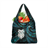 New Zealand Aotearoa Grocery Bag Maori Wheku Paua Shell Glitter Turquoise LT05