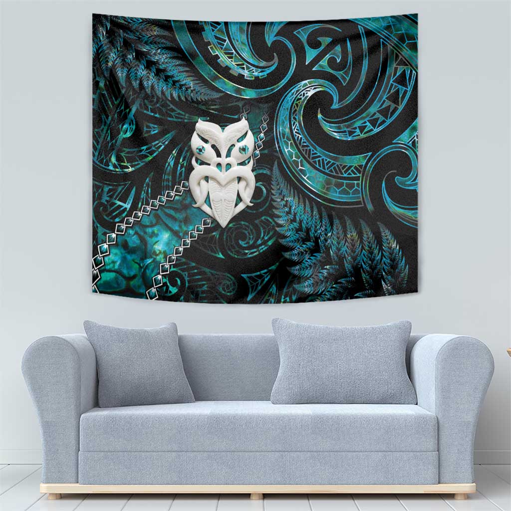 New Zealand Aotearoa Tapestry Maori Wheku Paua Shell Glitter Turquoise