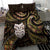 New Zealand Aotearoa Bedding Set Maori Wheku Paua Shell Glitter Gold