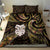 New Zealand Aotearoa Bedding Set Maori Wheku Paua Shell Glitter Gold