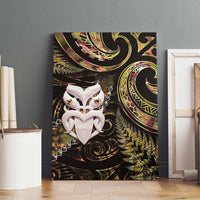 New Zealand Aotearoa Canvas Wall Art Maori Wheku Paua Shell Glitter Gold