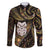 New Zealand Aotearoa Family Matching Mermaid Dress and Hawaiian Shirt Maori Wheku Paua Shell Glitter Gold