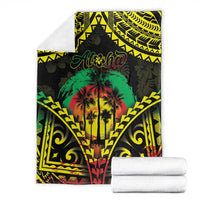 Aloha Tropical Palm Trees Blanket Reggae Polynesian Pattern