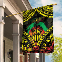 Aloha Tropical Palm Trees Garden Flag Reggae Polynesian Pattern