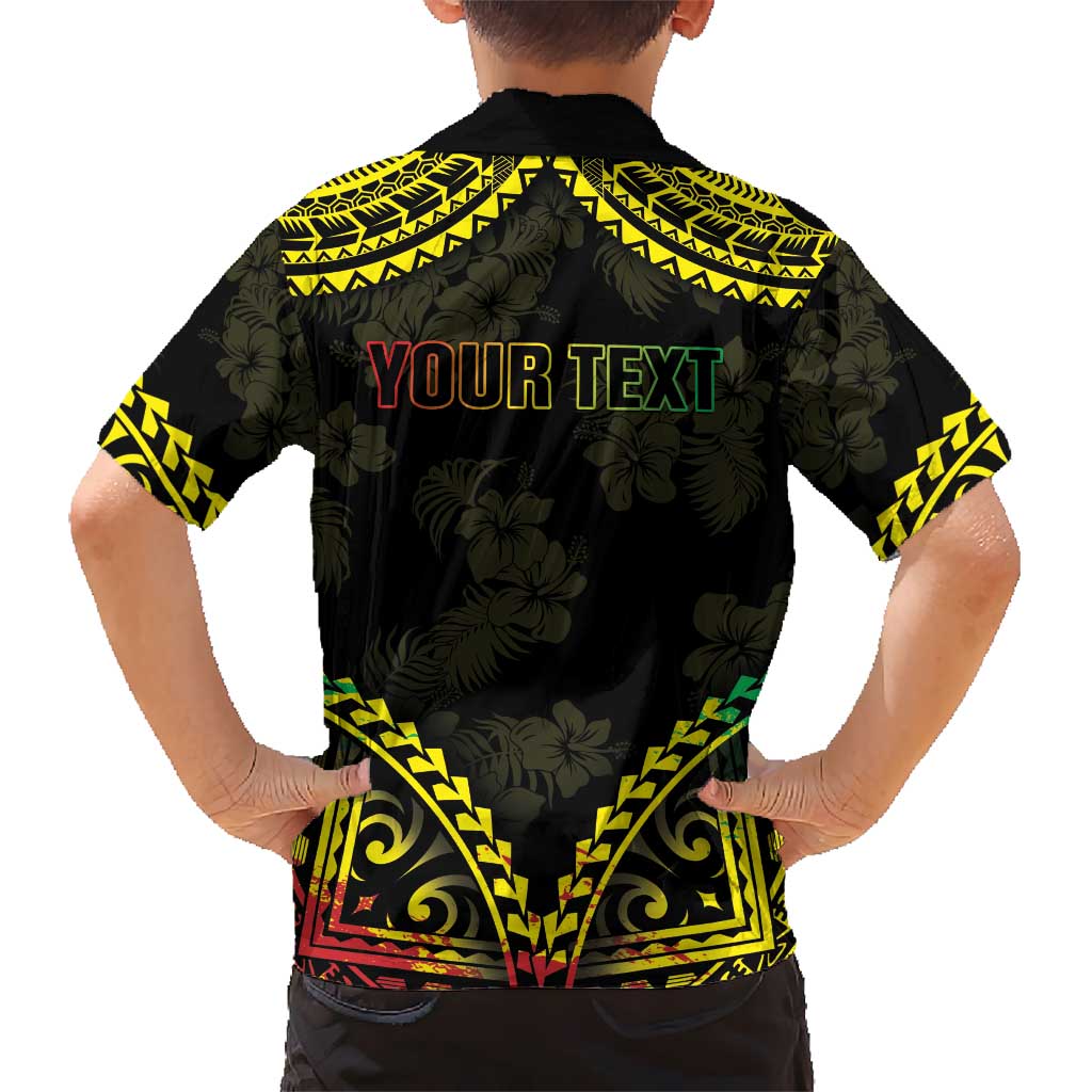 Aloha Tropical Palm Trees Kid Hawaiian Shirt Reggae Polynesian Pattern LT05 - Polynesian Pride