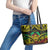 Aloha Tropical Palm Trees Leather Tote Bag Reggae Polynesian Pattern