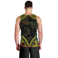 Aloha Tropical Palm Trees Men Tank Top Reggae Polynesian Pattern