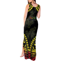 Aloha Tropical Palm Trees Tank Maxi Dress Reggae Polynesian Pattern