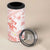 Polynesia Hammerhead Shark 4 in 1 Can Cooler Tumbler Tropical Flowers Tribal Pattern Peach