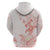 Polynesia Hammerhead Shark Hoodie Tropical Flowers Tribal Pattern Peach