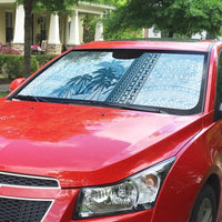 Fiji Regatta Auto Sun Shade Palm Tree Tapa Pattern - Polynesian Pride