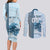 Custom Fiji Regatta Couples Matching Long Sleeve Bodycon Dress and Long Sleeve Button Shirt Palm Tree Tapa Pattern - Polynesian Pride