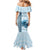 Custom Fiji Regatta Family Matching Mermaid Dress and Hawaiian Shirt Palm Tree Tapa Pattern - Polynesian Pride