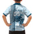 Custom Fiji Regatta Family Matching Off Shoulder Maxi Dress and Hawaiian Shirt Palm Tree Tapa Pattern - Polynesian Pride