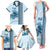 Custom Fiji Regatta Family Matching Tank Maxi Dress and Hawaiian Shirt Palm Tree Tapa Pattern - Polynesian Pride