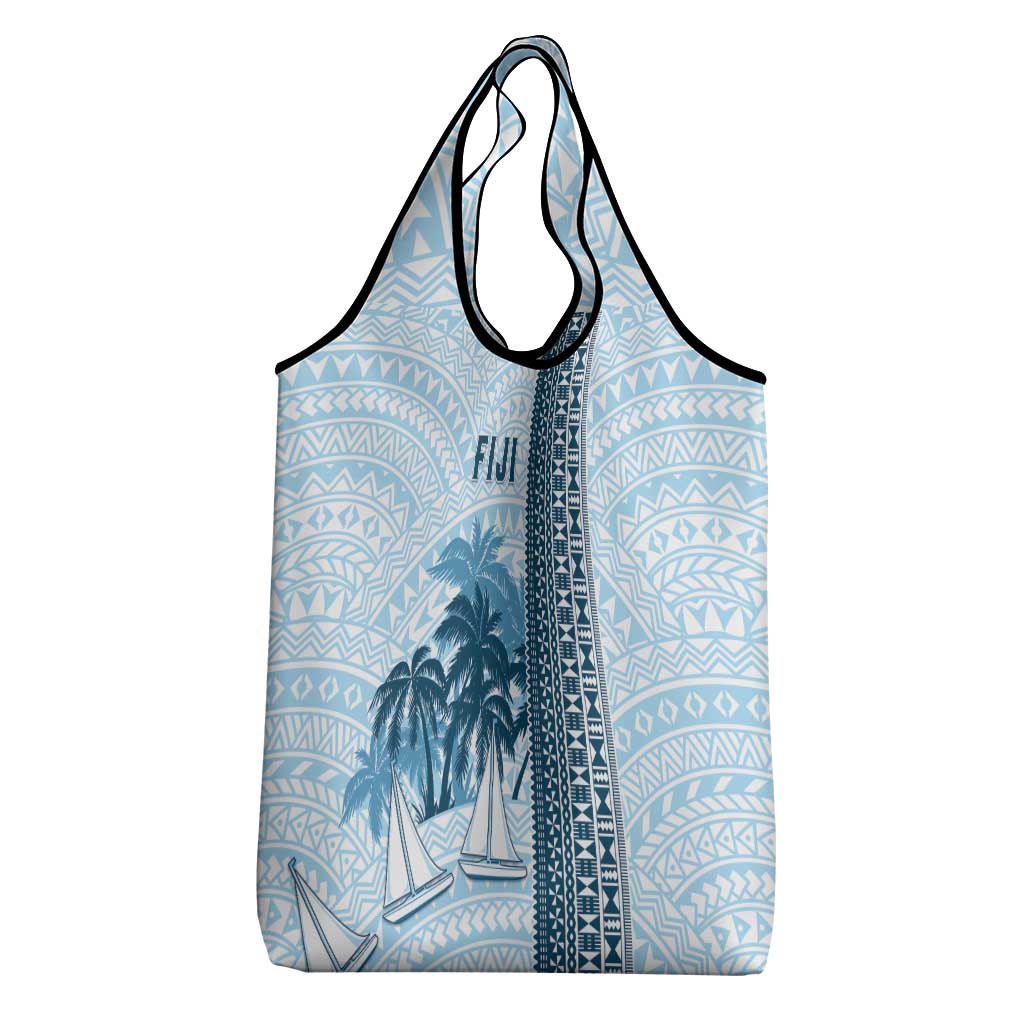Fiji Regatta Grocery Bag Palm Tree Tapa Pattern - Polynesian Pride