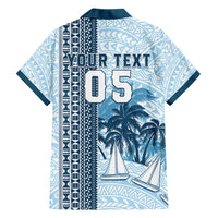 Custom Fiji Regatta Hawaiian Shirt Palm Tree Tapa Pattern - Polynesian Pride