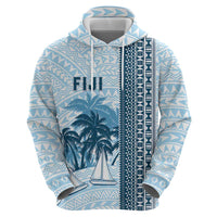 Custom Fiji Regatta Hoodie Palm Tree Tapa Pattern - Polynesian Pride