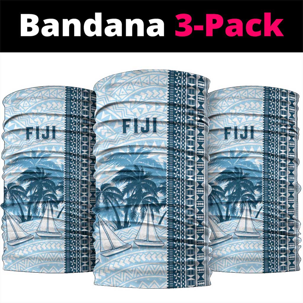 Fiji Regatta Neck Gaiter Palm Tree Tapa Pattern - Polynesian Pride