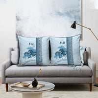 Fiji Regatta Pillow Cover Palm Tree Tapa Pattern - Polynesian Pride