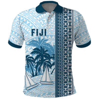Custom Fiji Regatta Polo Shirt Palm Tree Tapa Pattern - Polynesian Pride