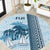Fiji Regatta Round Carpet Palm Tree Tapa Pattern - Polynesian Pride