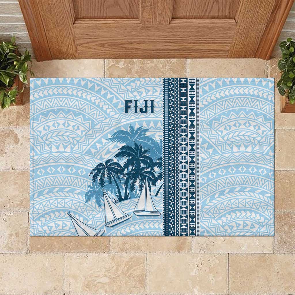 Fiji Regatta Rubber Doormat Palm Tree Tapa Pattern - Polynesian Pride