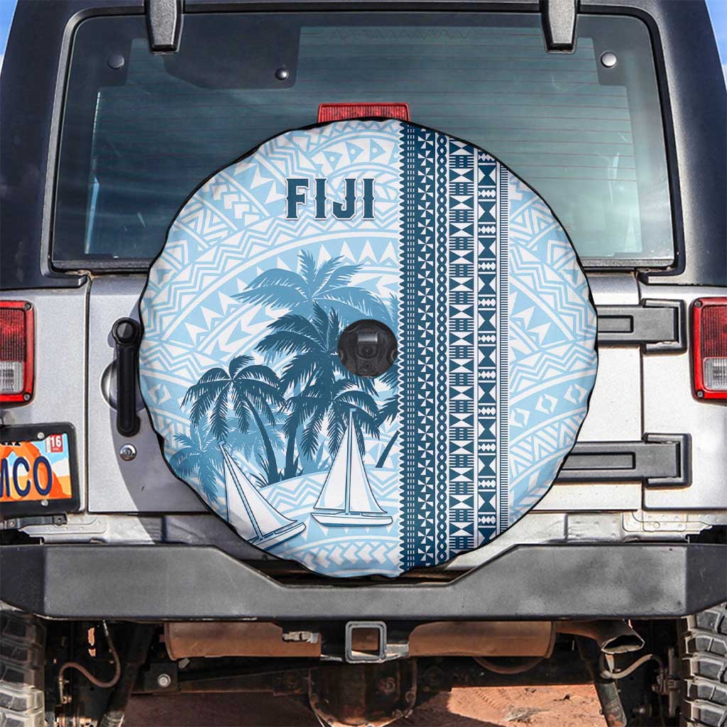 Fiji Regatta Spare Tire Cover Palm Tree Tapa Pattern - Polynesian Pride