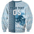 Custom Fiji Regatta Sweatshirt Palm Tree Tapa Pattern - Polynesian Pride