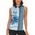 Custom Fiji Regatta Women Sleeveless Polo Shirt Palm Tree Tapa Pattern - Polynesian Pride