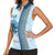 Custom Fiji Regatta Women Sleeveless Polo Shirt Palm Tree Tapa Pattern - Polynesian Pride