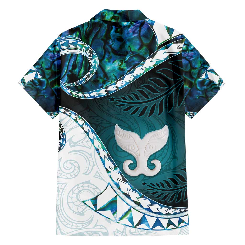 Aotearoa New Zealand Family Matching Long Sleeve Bodycon Dress and Hawaiian Shirt Maori Wera Paua Shell Teal Glitter LT05 - Polynesian Pride